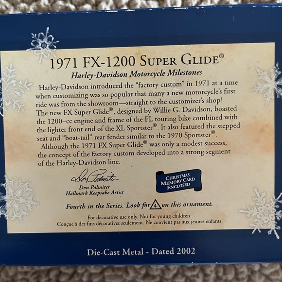 Harley Davidson Hallmark Keepsake ornament - Picture 2 of 6